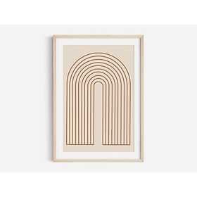 Tranh treo tường | Tranh nghệ thuật trừu tượng - Abstract Rainbow Print, Boho Wall Art, Geometric Shape Print