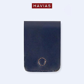 Ví Da Gerbera Handcrafted Mini Wallet HAVIAS_Xanh Navy