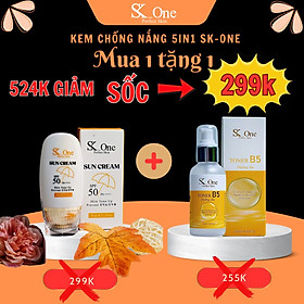Kem chống nắng Makeup SK-ONE + tặng Toner - 50g SPF 50 Dưỡng Ẩm Da