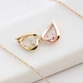 Set Dây Chuyền Vàng 14K Mặt Trái Tim - MOON Jewelry