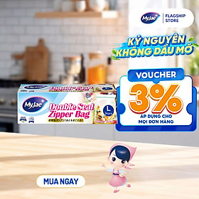 (Chọn Loại) Túi Zip PE Trong Suốt 2 Đường Kéo MyJae, Túi Bọc Đồ Ăn, Rau Củ Bảo Quản Trong Tủ Lạnh