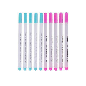 10 Pieces Air Erasable/Water Soluble Pen Auto-Vanishing Pen for Fabric Marking
