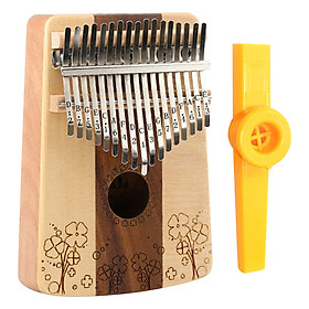 Đàn Kalimba 17 Phím Gỗ Vân Sam và Rosewood Yael Y17SMR-C - Cỏ Ba Lá Kèm Kèn Kazoo