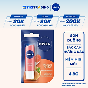 Son Dưỡng NIVEA Peach Shine Sắc Cam Hương Đào (4.8 g) - 85031