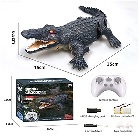 Cá Sấu Xanh Ghi-Nê Điều Khiển Từ Xa Croc Under Toy bộ 2 pin