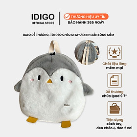 Balo chim cánh cụt dễ thương, túi đeo chéo đi chơi xinh xắn IDIGO FBP6 - 3397