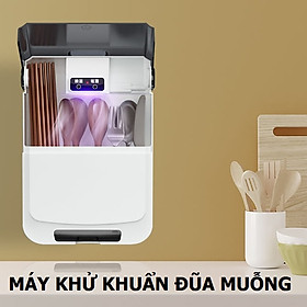 Hộp Sấy Và Khử Khuẩn Đũa Thìa Muỗng Thông Minh, Có Nắp Đậy Cao Cấp Chống Côn Trùng, Kiến, Dán Tường Chắc Chắn- Hàng Loại 1