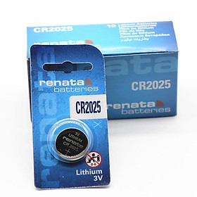 Pin nút Thụy Sỹ RENATA CR2025 3V Made in Swiss Loại tốt - Giá 1 viên