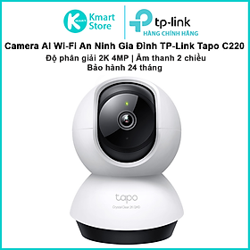 Mua Camera Wifi TP-Link Tapo C220 Độ Phân Giải 2K QHD Quay/Quét 360 Độ Giám Sát An Ninh - Hàng Chính Hãng