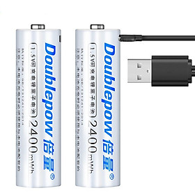 Mua Bộ 02 Pin Sạc Có Cổng Micro USB AA 1.5v Doublepow 2400mWh - Hàng Chính Hãng