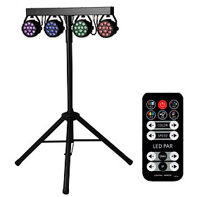 Mua COMBO ĐÈN PAR  LED 12 BÓNG ( 4 IN 1 ) + CHÂN . ĐIỀU KHIỂN REMOTE   DÙNG CHO SÂN KHẤU  GTP 