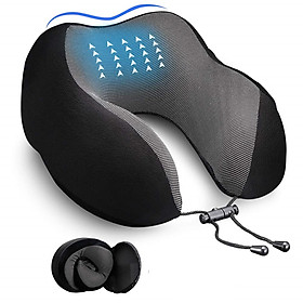Mua Gối Chữ U Văn Phòng  Du Lịch  Tựa Đầu Ô Tô  Máy Bay. Chất Liệu Memory Foam Bảo Vệ Chống Mỏi Cổ (Màu Đen)