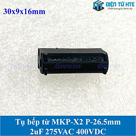 Mua Tụ bếp từ MKP-X2 2uF 275VAC 400DC pitch 26.5mm Đen size 30x9x16mm