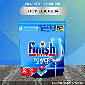 Viên rửa chén cao cấp FINISH All in one - Dành cho máy rửa chén - Nhập khẩu từ Đức