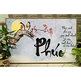 Mua Tranh treo tường chữ Phúc - tranh treo tường phòng khách phòng làm việc nhà hàng  khách sạn TT03