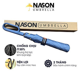 Ô tự động 2 chiều móc treo độc đáo Nason Umbrella Carabiner Z siêu tiện lợi Vải siêu chống thấm nước tay cầm nhựa cao cấp