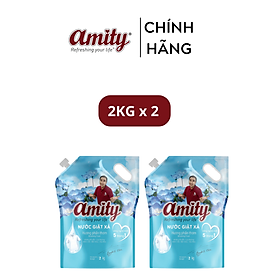 Combo 2 Túi Nước giặt xả hương nước hoa Amity 2kg/túi Làm Sạch