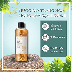 Nước tẩy trang hoa hồng Cocoon tẩy sạch makeup và cấp ẩm 500ml Lamita Hair Spa - LS022