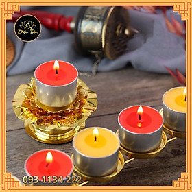 Nến bơ thực vật 100 viên cháy 1h, 2h,3h,4,8h nến cao cấp tealight cúng phật