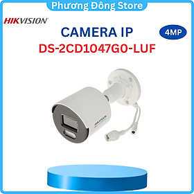Camera IP COLORVU Lite HIKVISION DS-2CD1047G0-LUF 4MP, có màu ban đêm, tích hợp mic thu âm - Hàng chính hãng