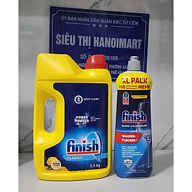 Combo Bột Rửa Bát Finish 2.5kg + Bóng Finish 1150 ml + Tặng Que thử nước