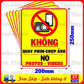 LOGO STICKER TẤM DÁN CẤM QUAY PHIM CHỤP ẢNH, KHÔNG QUAY PHIM CHỤP ẢNH - NO PHOTO PHOTO PROHIBITED