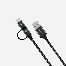 Mua Cáp sạc  2 trong 1 (USB-A đến Type-C/Micro) Zero - Hàng chính hãng MOMAX