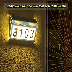 Bảng, Biển Số Nhà LED mặt Trời Plate Lamp 3Tone Màu - Home and Garden
