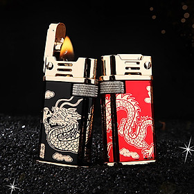 Mua Vỏ Hột Quẹt Bật Lửa Xăng Đá Chief CF218 Đánh Đá Tự Động Hình Rồng Đẹp Độc Lạ Nhiều Màu - Dùng Xăng Bấc Đá Cao Cấp