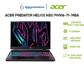 Laptop Acer Predator Helios Neo PHN16-71-74BA i7-13700HX 16GB 512GB RTX