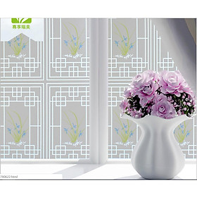 Mua 5M Giấy Dán Kính Họa Tiết hình học Không Cần Keo DK072- Khổ 0.45m