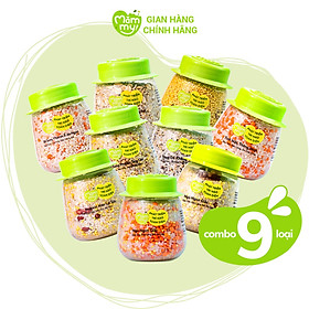 Combo 9 hũ hạt mix sẵn Mămmy nấu cháo bổ sung chất dinh dưỡng cho bé ăn dặm trên 6 tháng 