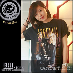 Áo Rock band tee phông / thun 100% cottong - hàng Thái Lan - Nirvana - Kurt TDM 0142