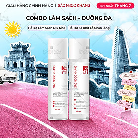 Bộ đôi làm sạch và dưỡng ẩm Sắc Ngọc Khang Nước tẩy trang 145ml + Nước hoa hồng 145ml