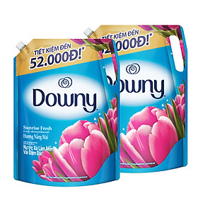 Combo 2 Túi Nước Xả Vải Downy Hương Hoa Nắng Mai (2.4L/ Túi)