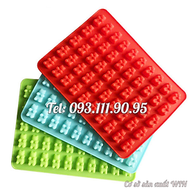 Mua Khuôn silicon làm rau câu  kẹo dẻo chip chip  socola 50 gấu con – Mã số 1222