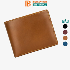 Ví nam, bóp nam da bò sáp Bụi Leather V108 - Bảo hành 12 tháng