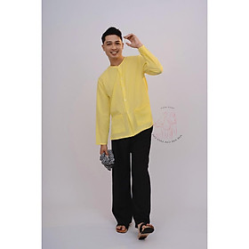 Bộ Bà ba áo vàng quần đen nam bộ- Miền tây-giá rẻ- Có bộ bà ba Bigsize- Bà ba sỉ toàn quốc, may bộ áo bà ba theo yêu cầu - 1 Áo Vàng+ 1quần đen