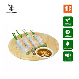 Mua 07901 | Thớt tròn mỏng nhẹ cuốn bánh tráng  trưng bày bánh kẹo cắt trái cây  chụp ảnh sản phẩm gỗ tự nhiên sạch kháng khuẩn _ gỗ Đức Thành