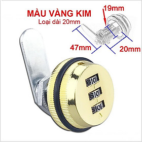 Mua Khóa số KS9503 cho ngăn kéo bàn  tủ loại dài 30mm với 3 mã số có thể thay đổi được  bằng hợp kim