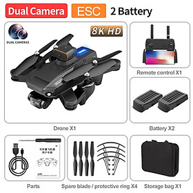Flycam P9 Pro có Camera Kép Cảm Biến Tránh Vật Cản Chướng Ngại Vật 4 chiều, Thời Gian Bay 20 Phút camera 8K HD, Có Thể Điều Chỉnh Camera -Hàng Chính Hãng - B