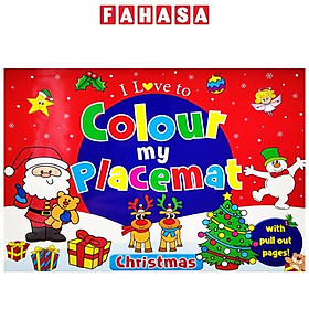 I Love To Colour My Placemat - Christmas (Red)