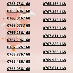 Sim Mobifone phong thủy đuôi 168 