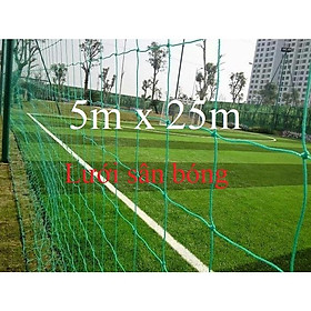 Lưới rào sân- Chắn bóng- Quây sân- Cao 5m dài 25m - sợi PE bền trên 5 năm