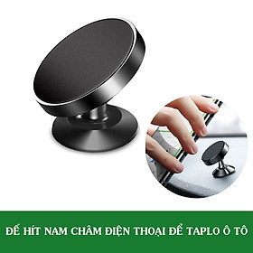 Đế Hít Nam Châm Điện Thoại Xoay 360 Độ Gắn Taplo Ô Tô