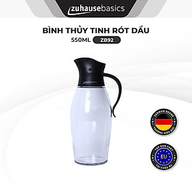 Mua Bình thủy tinh rót dầu ăn  nước mắm tự mở nắp khi rót Zuhause basics ZB92 500ml - hàng chính hãng