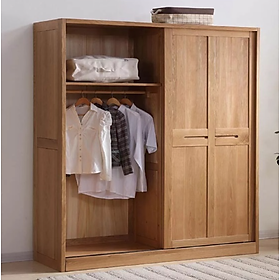 Mua Tủ áo gỗ sồi cửa lùa Tundo Ngang 180 x Sâu 60 x Cao 200cm