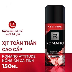 Xịt khử mùi toàn thân cho Nam Romano Attitude 150ml-Mẫu mới