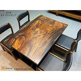 Mua Bàn Ăn Gỗ Me Tây  Bàn Làm Việc Gỗ Me Tây  Bàn Gỗ Me Tây Nguyên Tấm Dài 1 15m Rộng 81cm Dày 5cm