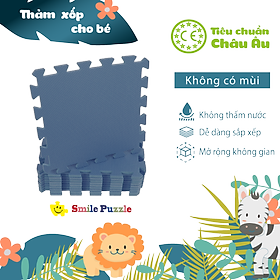 Thảm xốp lót sàn cho bé - đơn màu Pastel (10 miếng, diện tích 1m2) Smile Puzzle _KHÔNG MÙI TIÊU CHUẨN CHÂU ÂU